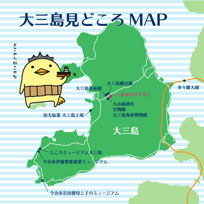 大三島の見どころMAP